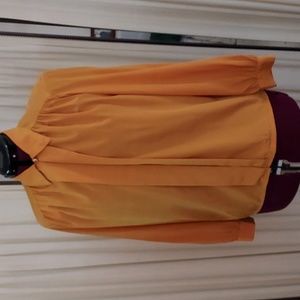 Vintage Petite Impressions Women's Blouse, gold - 12petite